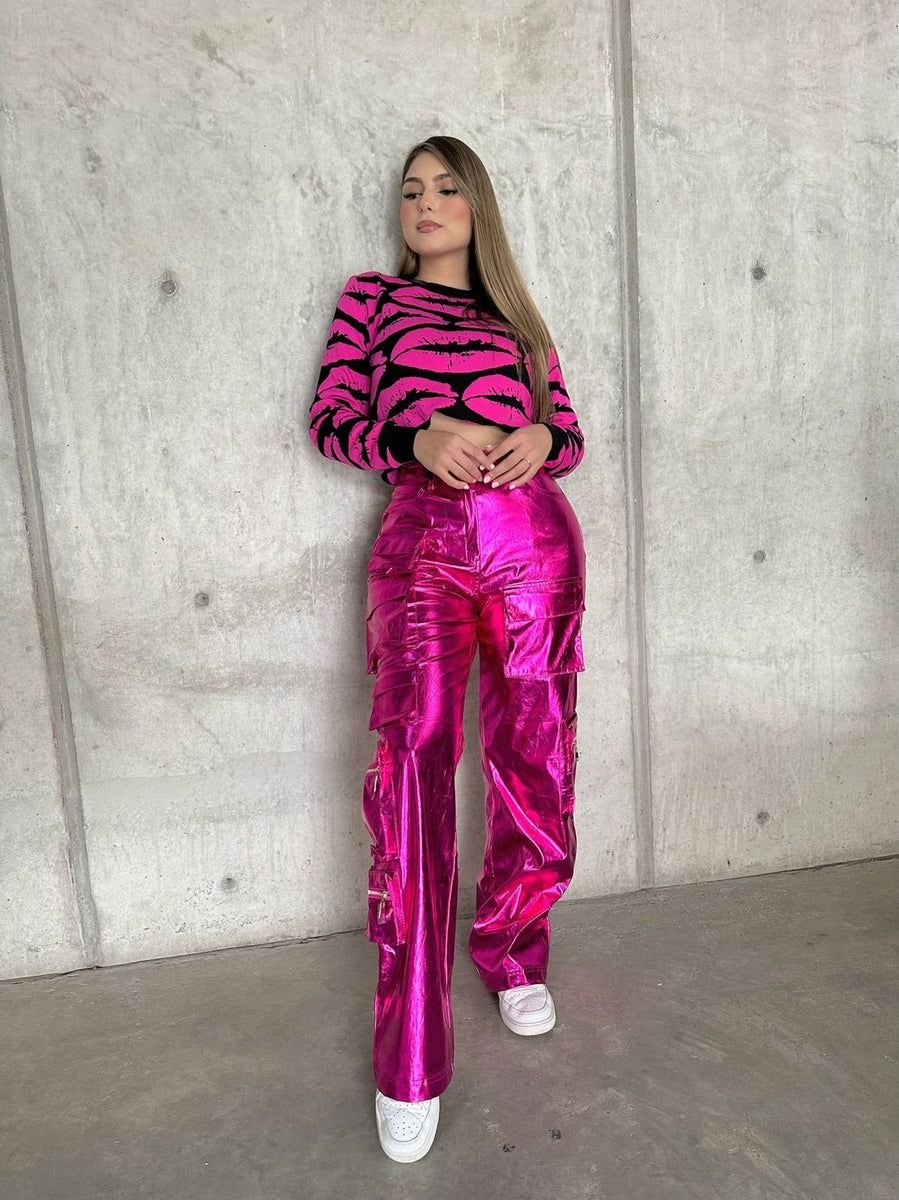 Pantalones Pinko Milano-knit Para Mujer Fucsia