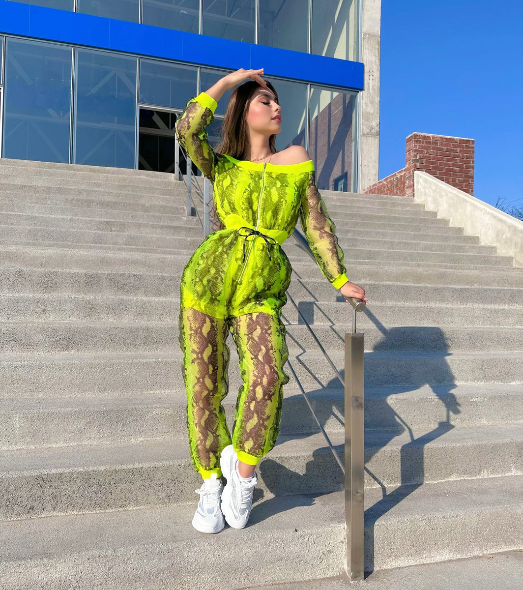 Alphabetically Neon Jumpsuit