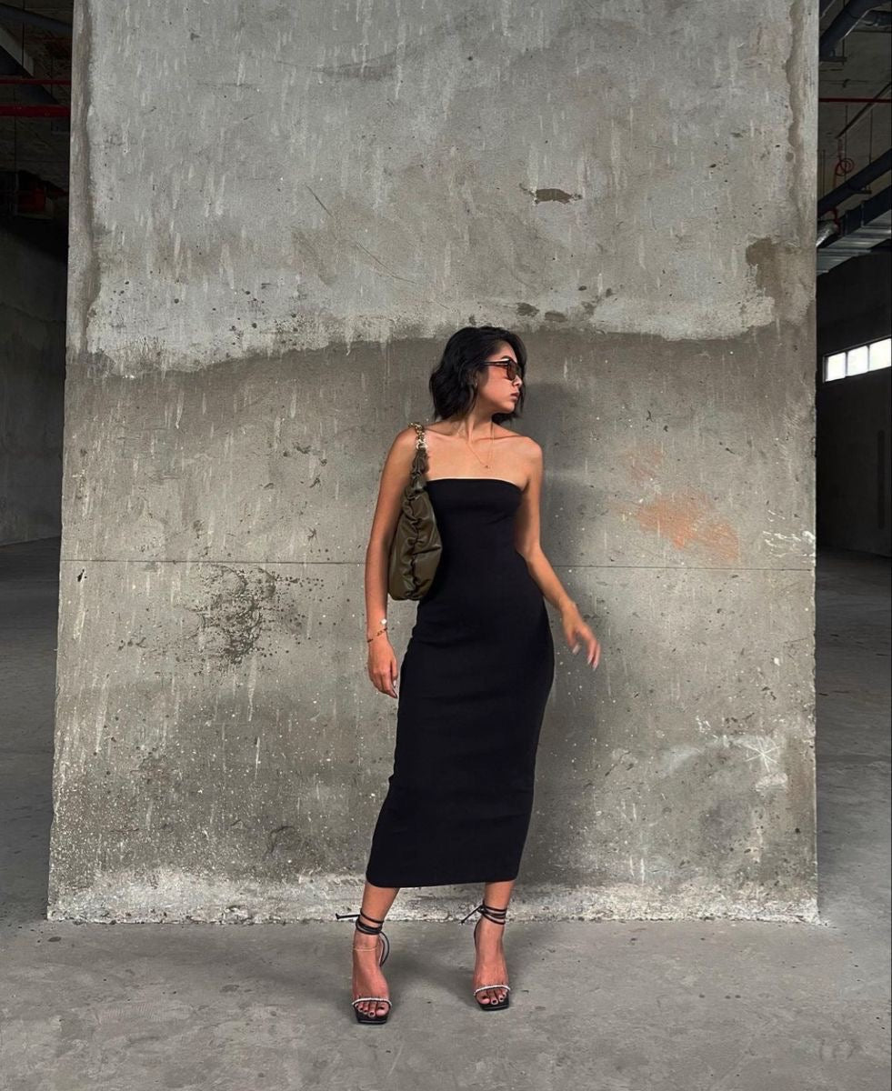 Vestido Negro Strapless VESTIDO STRAPLESS BOSIO Comprar En JUVIA